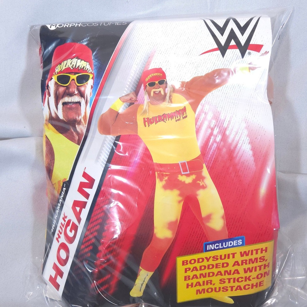 WWE Hulk Hogan Wrestler Suit Men XXL Muscle Costume Morphsuits Legend Halloween